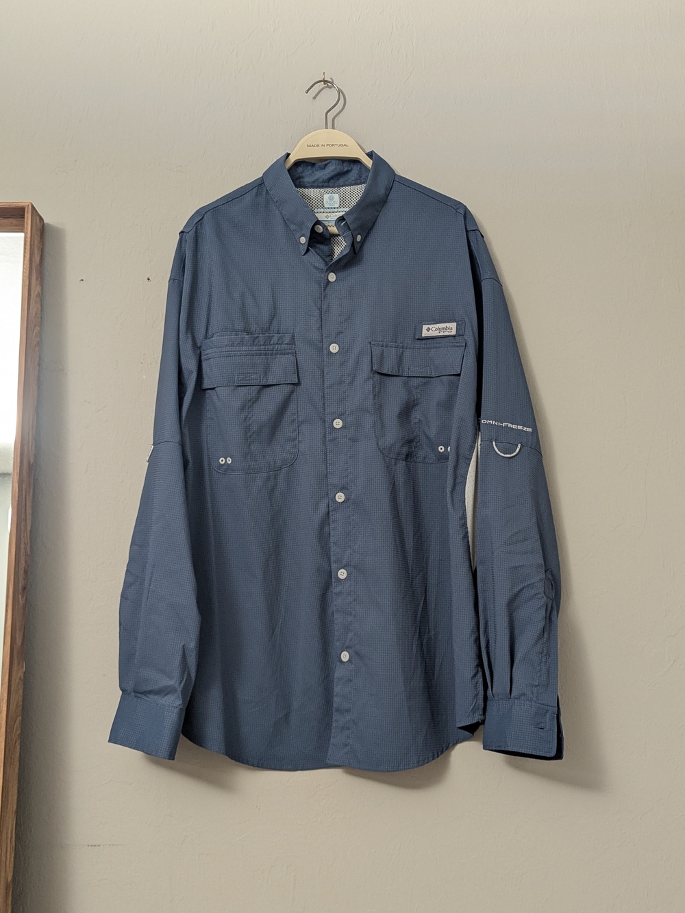 Mens Columbia PFG Omni-Freeze Zero L/S Fishing Shirt (FM1022) Size Large